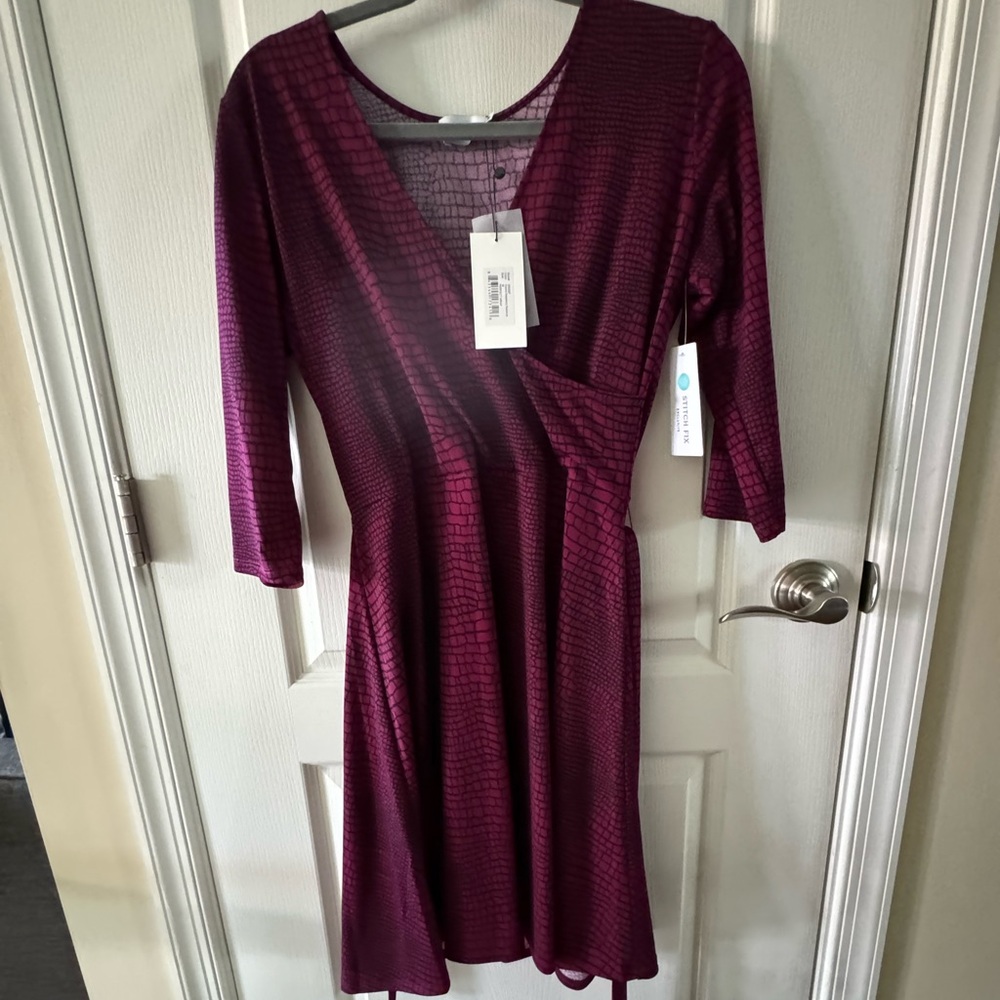 Leota dress with belt tie